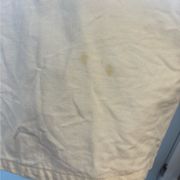 Carhartt Jacket Cream Canvas Brown Cord Collar Barn Coat - Picture 8 of 9